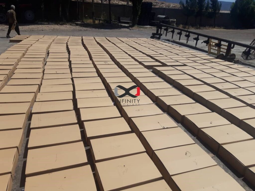 oxidized packing carton